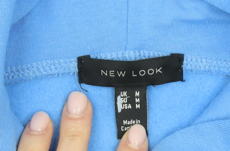 New Look Men's Blue Pullover Hoodie, Medium, Lightweight