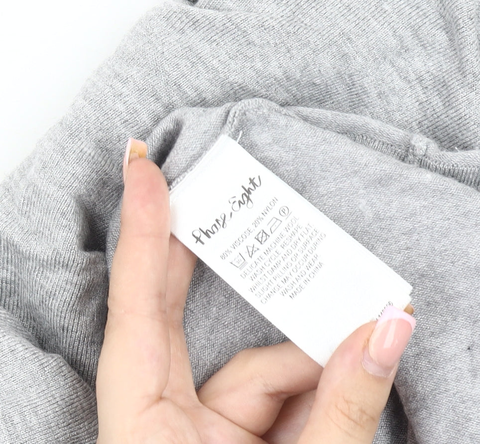 Phase Eight Women's Grey Boat Neck Jumper Size 16