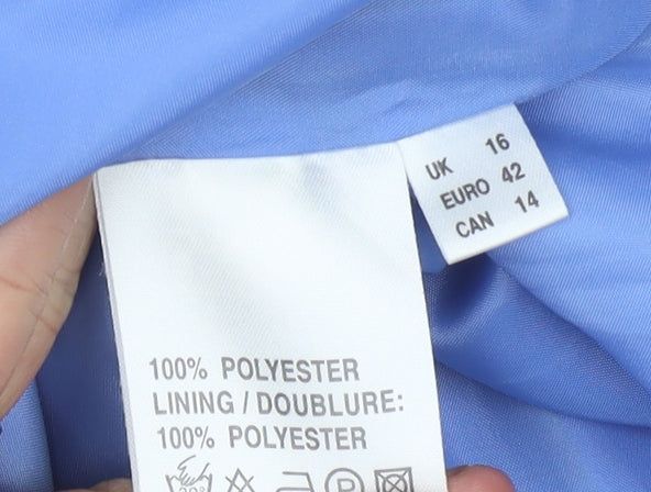 Jacques Vert Women's Blue Midi Pencil Skirt Size 16