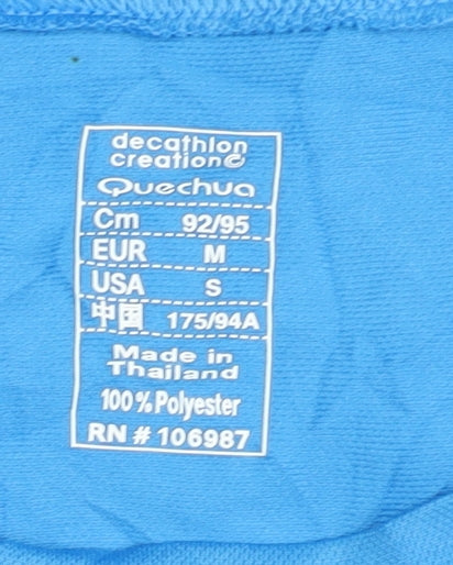 Quechua Men's Blue T-Shirt, M, Activewear, Hiking