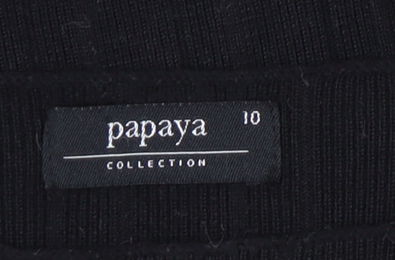 Papaya Women's Black Striped Pullover Size 10