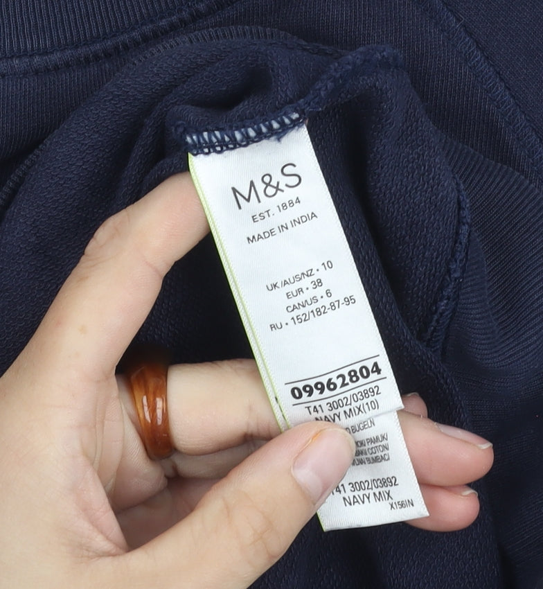 Marks and Spencer Women's Blue Pullover Sweatshirt Size 10