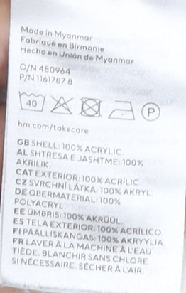 H&M Women's White Striped Pullover Jumper M