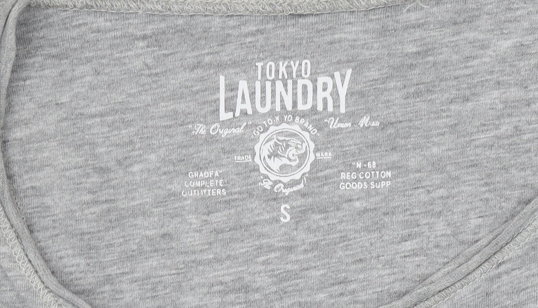 Tokyo Laundry Men's Grey Crew Neck T-Shirt, Size S