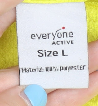 Everyone Active Men's Yellow T-Shirt L 1/4 Zip Activewear