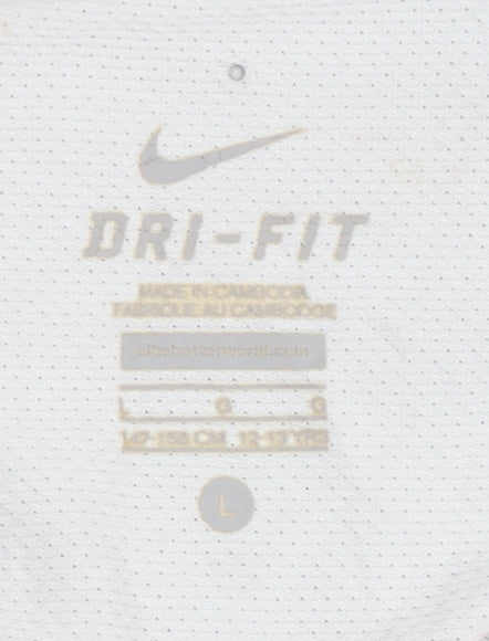 Nike Men's Grey Athletic T-Shirt - L, Breathable & Moisture-Wicking