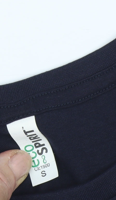 Eco Spirit Men's Blue Sports Graphic T-Shirt, Size S