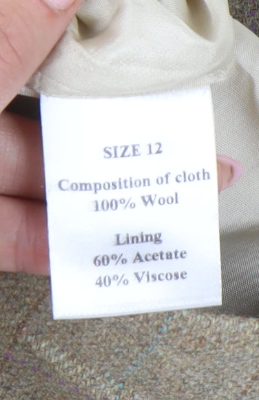 Really Wild Women's Beige Pencil Skirt UK 12, Tweed Check