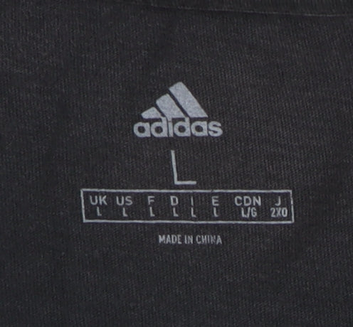 Adidas Men's Black L T-Shirt, Classic Style