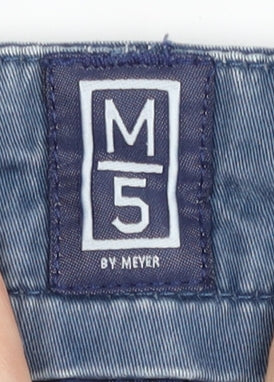 Meyer Men's Blue Chino Trousers, Size L, 34 in Waist