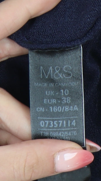 Marks and Spencer Women's Black Open Front Cardigan Size 10