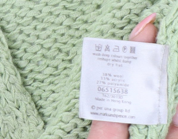 Marks and Spencer Women Green Wool Cardigan M