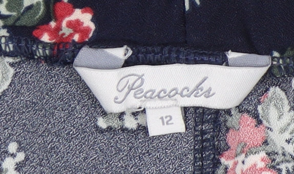 Peacocks Women's Floral Trousers, Size 12, Multicoloured
