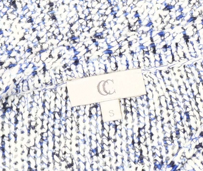 CC Womens Multicoloured Cable-Knit Jumper Size S Crew Neck