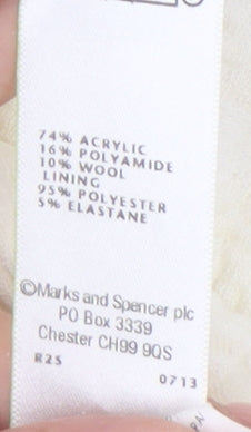 Marks and Spencer Women Ivory Short Sleeve Blouse Size 18