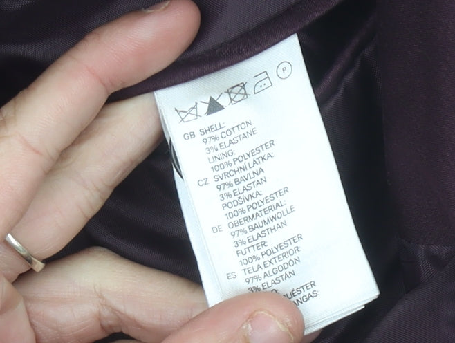 H&M Men's Purple Cotton Stretch Blazer Jacket Size M 38R