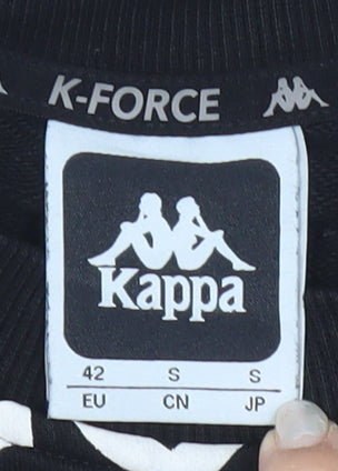 Kappa K-Force Men's Black Small Pullover Sweatshirt Crew Neck Logo