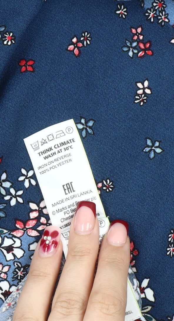 Marks and Spencer Women’s Multicoloured Floral Shift Dress UK 12