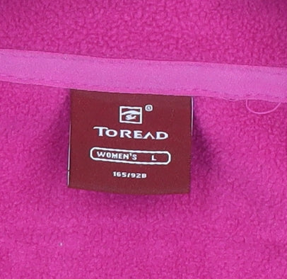 Toread Women’s Pink Fleece Jacket Size 14 Full Zip Outdoor Coat