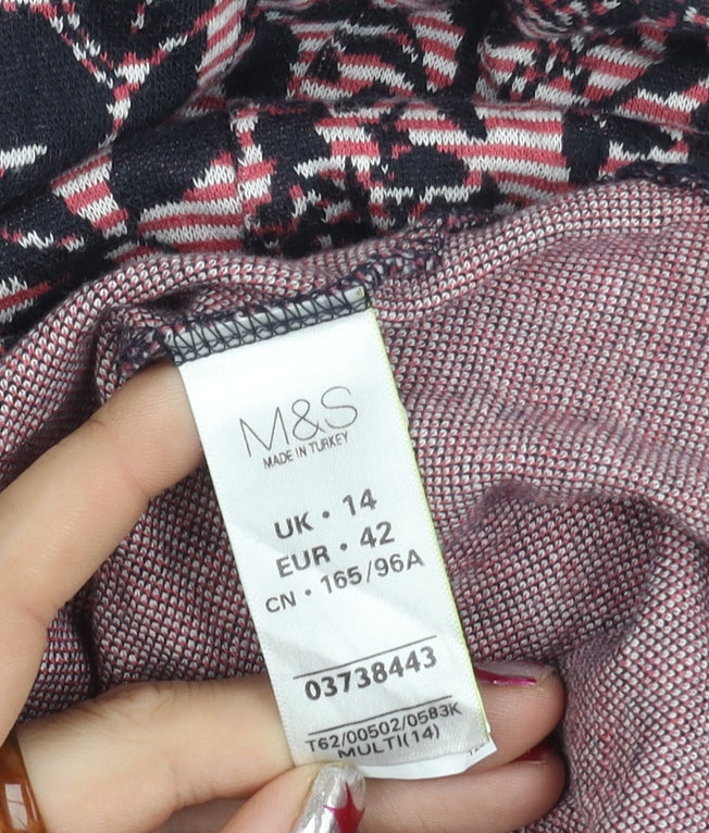 Marks and Spencer Womens Multicoloured Floral Tunic Blouse UK 14