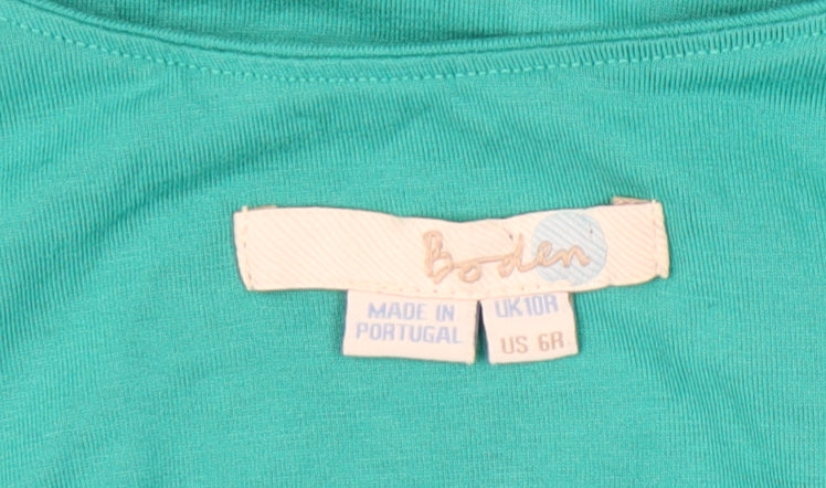 Boden Women’s Green Size 10 Fit & Flare Sleeveless Knee Length Dress