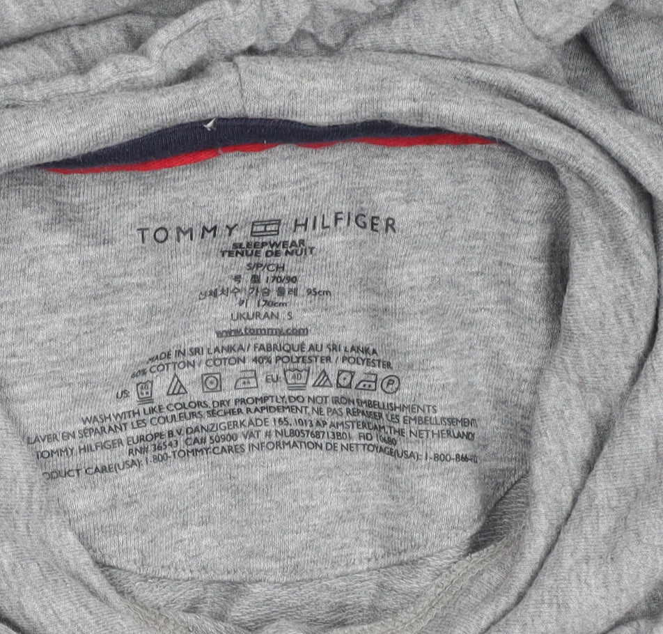 Tommy Hilfiger Women’s Grey Hooded Logo Nightshirt Top Size S