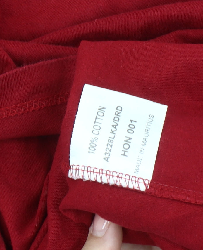 Cotton Traders Men’s Red Crew Neck Short Sleeve T-Shirt Size M
