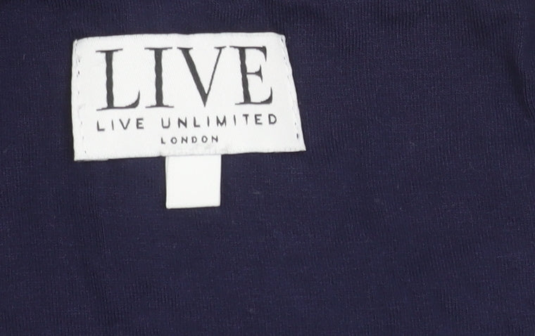 Live Unlimited London Women’s Blue Size 12 A-Line Jersey Dress