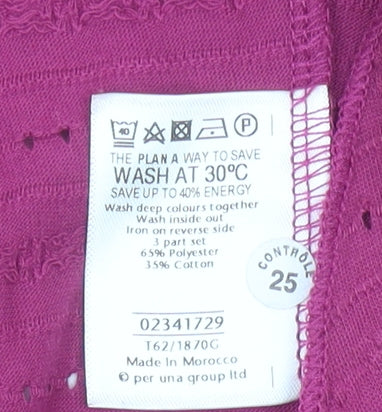 Marks and Spencer Women’s Pink Size 10 Open Knit Short Sleeve Cardigan