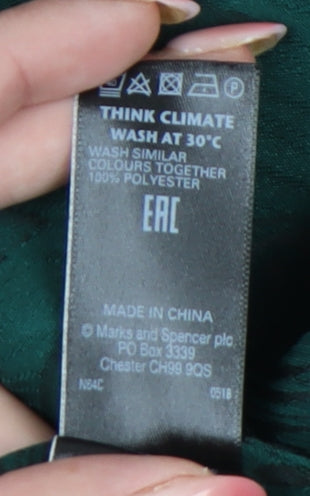 Marks and Spencer Women’s Green Knee Length Wrap Dress Size 12