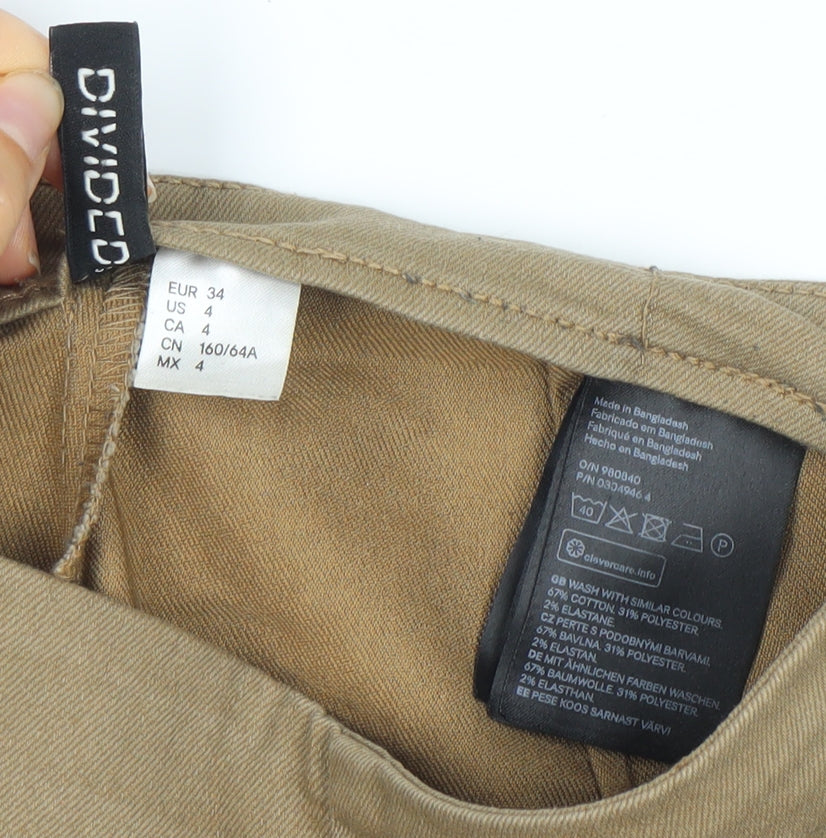 H&M Divided Women’s Beige Slim Fit Leggings Trousers Size 6