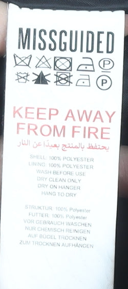 Missguided Womens Black Blazer UK 14 Regular Fit Polyester