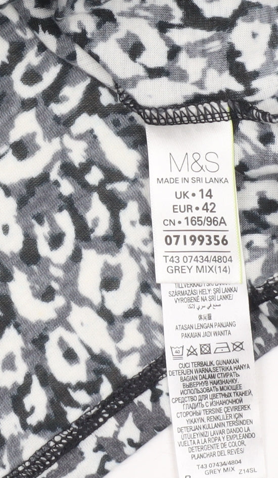 Marks and Spencer Womens Multicoloured Floral Blouse UK 14