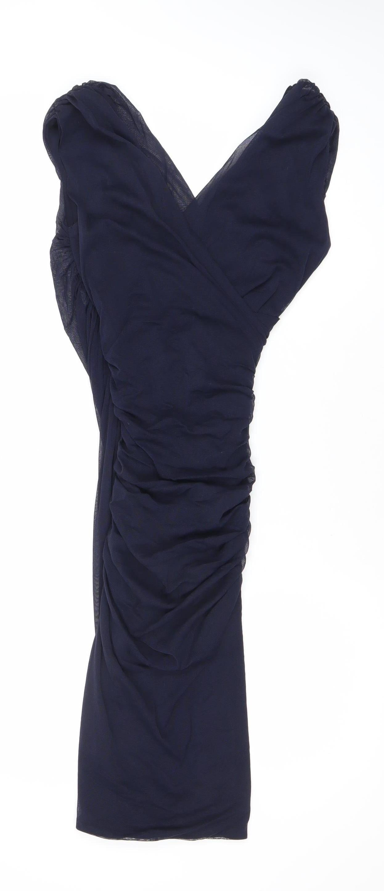 Phase Eight Women's Blue Maxi Strapless Ruched Evening Dress Size 8 –  Preworn