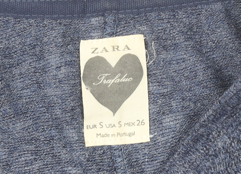 Zara Women’s Blue Slim Fit Knit Jumper Size S Long Sleeve