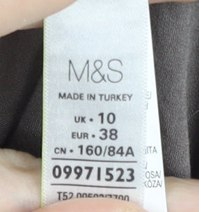 Marks and Spencer Women’s Grey Sheath Beaded Cocktail Dress Size 10