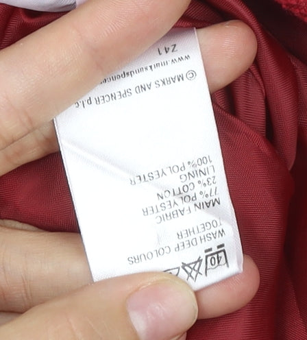 Marks and Spencer Women’s Red Classic Jacket UK 12 Polyester Cotton
