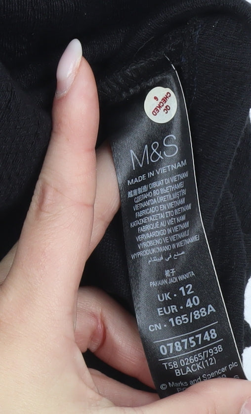 Marks and Spencer Women’s Black Beaded Sheath Dress Size 12
