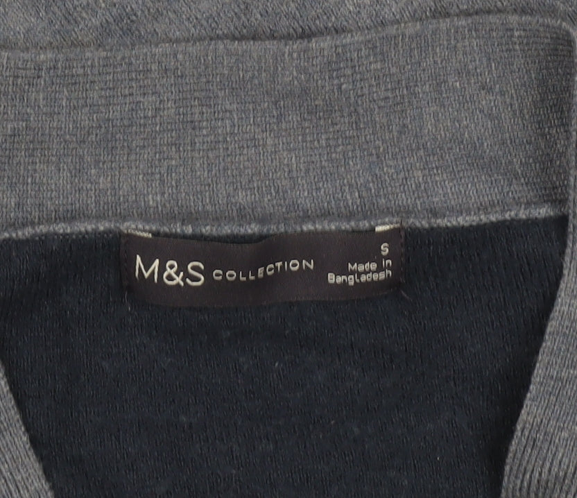 Marks and Spencer Women’s Blue Cardigan Size S V-Neck Button Knit