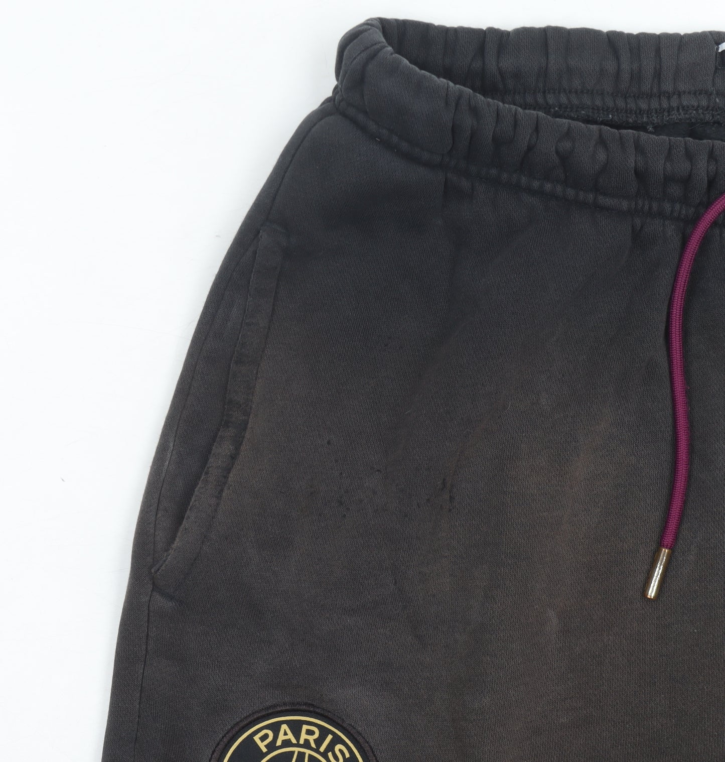 Jordan Men’s Black Sweatpants Size S PSG Logo Tapered Fit