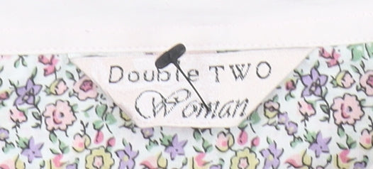 Double TWO Women’s Multicoloured Floral Cotton Button-Up Shirt Size 12