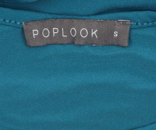 Poplook Women Blue Long Sleeve Maxi Dress Size S Pleated