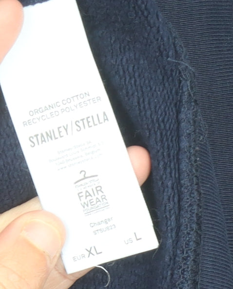 Stanley/Stella Men’s Blue XL Pullover Sweatshirt Logo Crew Neck