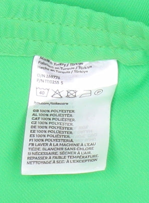 H&M Womens Green Size 12 Straight Leg Polyester Casual Trousers