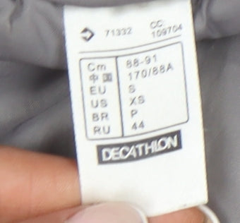 Decathlon Men’s Grey S Hooded Puffer Waistcoat Gilet Outdoor