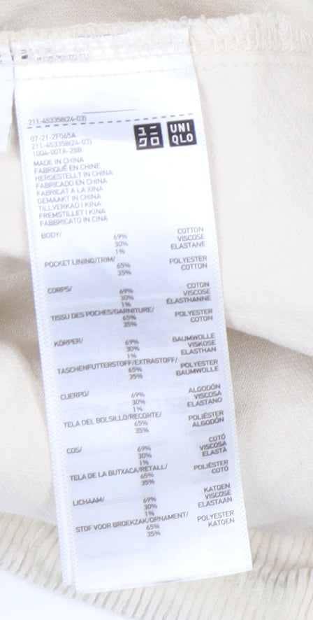 Uniqlo Women’s Beige Corduroy Cropped Jacket Size S Casual