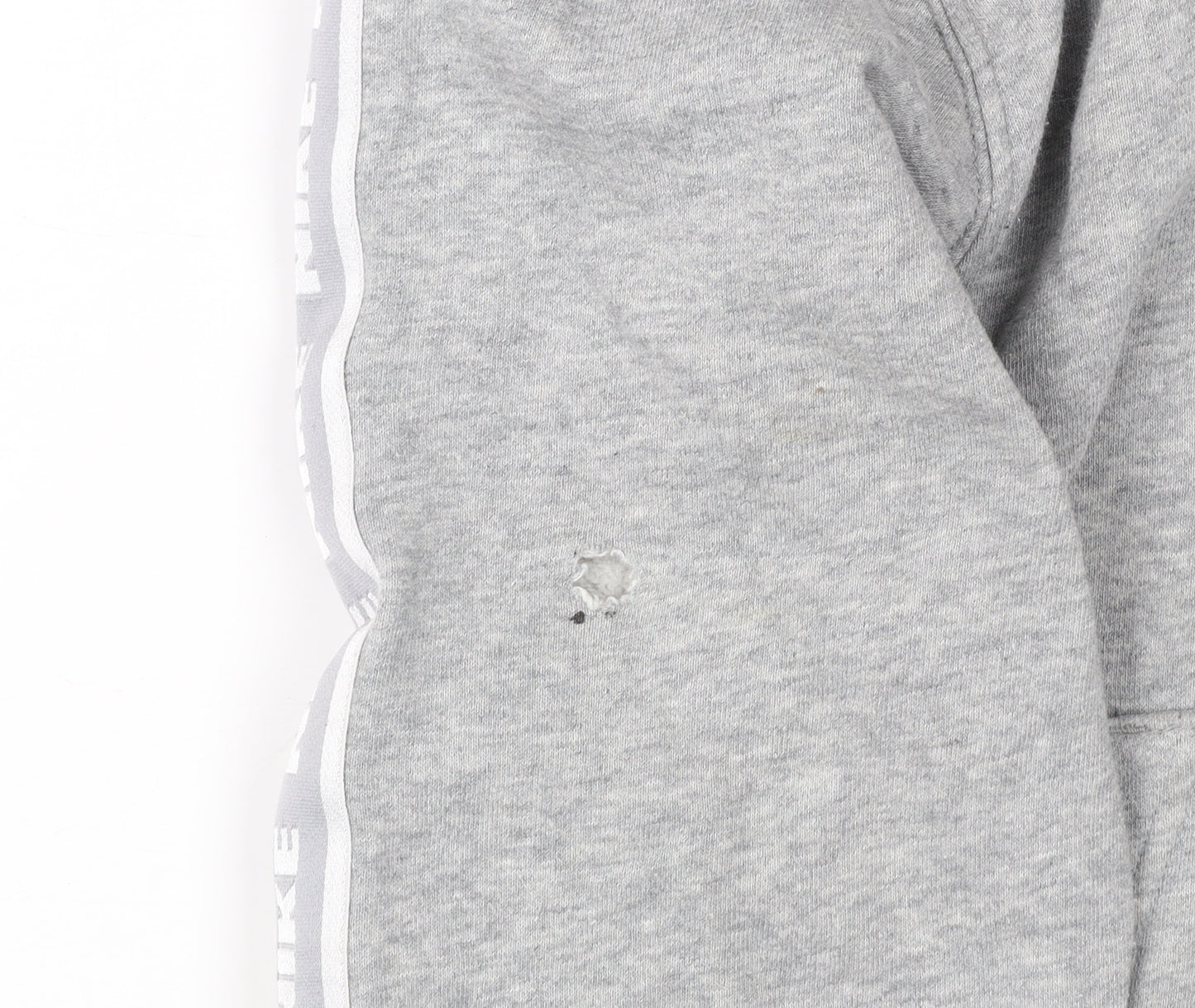 Nike Men’s Grey Pullover Hoodie Small Logo Tape Sportswear