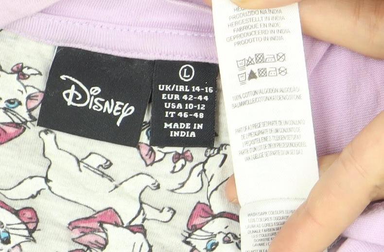 Disney Women’s Purple Marie Aristocats Nightshirt T-Shirt L