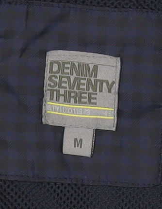 Denim Seventy Three Men's Blue Bomber Jacket Size M Polyester