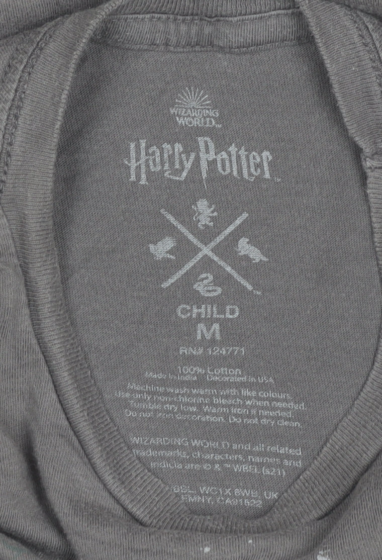 Harry Potter Teens Grey 100% Cotton Hedwig Graphic T-Shirt Size 10
